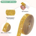 thumbnail image 2 of Uxcell 2-Roll Crystal Rhinestone Ribbon,0.5/1.1 Inch x 2 Yards for DIY Necklace[Spray Gold], 2 of 6
