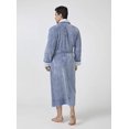 thumbnail image 4 of Men's Coral Fleece Robe Full Length Lounge Shawl Bathrobe with 2 Pockets, 4 of 7