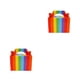thumbnail image 2 of Bewildely 20 cajas de cartón grueso, caja de cartón en blanco brillante, caja de postre Dim Sum, caja de regalo para niños, caja de cartón raya arcoiris 2Conjunto, 2 of 6