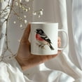 thumbnail image 4 of Bird Watching Mug, Rose Breasted Grosbeak Song Bird Mug, 11oz or 15oz White Ceramic Coffee Mug Gift for Bird Watchers, 4 of 9