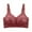 Wine, variant on Women's Plus Size Minimizer Bra Ultra Thin Full Cup, Big Bust Visual Reduction Lingerie, Breathable Soft Unlined Wireless Support Underwear