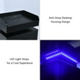 thumbnail image 5 of Nightstand with Charging Station, Night Stand with LED Lights, Modern Led End Table, Nightstands Set of 2, Night Stand with 2 Drawers, Bed Side Table with Storage for Living Room, Bedroom (2, Black), 5 of 10