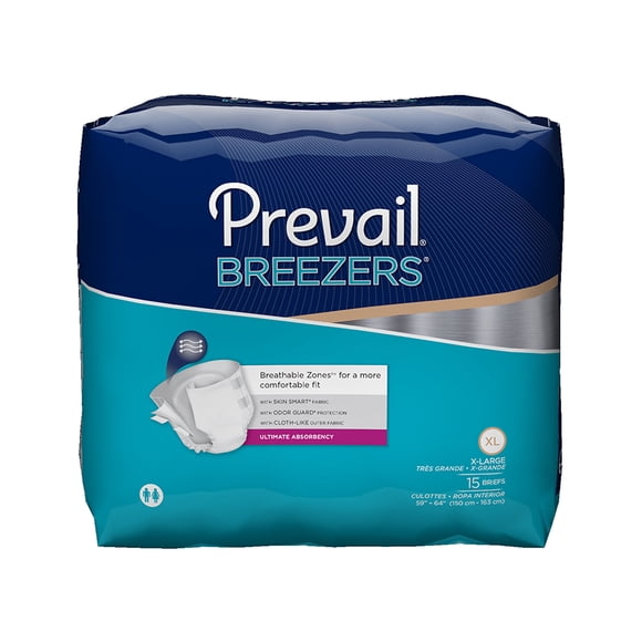 First Quality Unisex Adult Incontinence Brief, X-Large, Beige, 15 Count