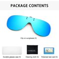 thumbnail image 3 of Gafas de sol polarizadas con clip para hombre y mujer, antirreflejos, UV400, 3 of 5