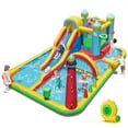 thumbnail image 1 of Costway Inflatable Water Park with Ocean Balls Climbing Wall Ball Pit Toss Ring Toss Game, 1 of 10