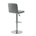 thumbnail image 3 of Jenna 3-Piece Metal and Glass Pub Table Set, Chrome Base with Gray Faux Leather, 3 of 10