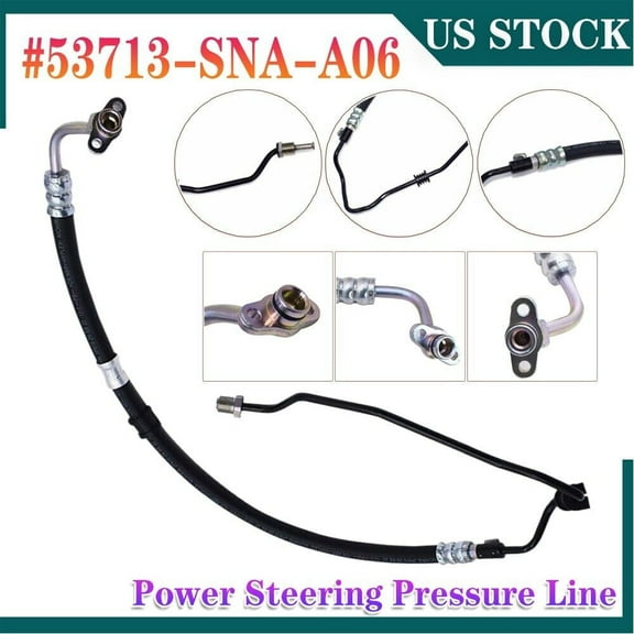 For 2006-2010 Honda Civic 1.8L Power Steering Pressure Hose Line 53713-SNA-A06