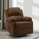 thumbnail image 1 of Korser Sillón Reclinable Giratorio 360°Adultos,Mecedora Pequeña Para Espacios Reducidos,Lino,Marrón, 1 of 6