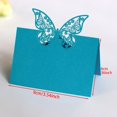 thumbnail image 3 of Tarjetas de nombre y lugar con patrón de mariposa, Decoración de mesa de boda, Mensaje de nombre, tarjeta de felicitación, suministros para fiestas de cumpleaños, 50 piezas, 3 of 4
