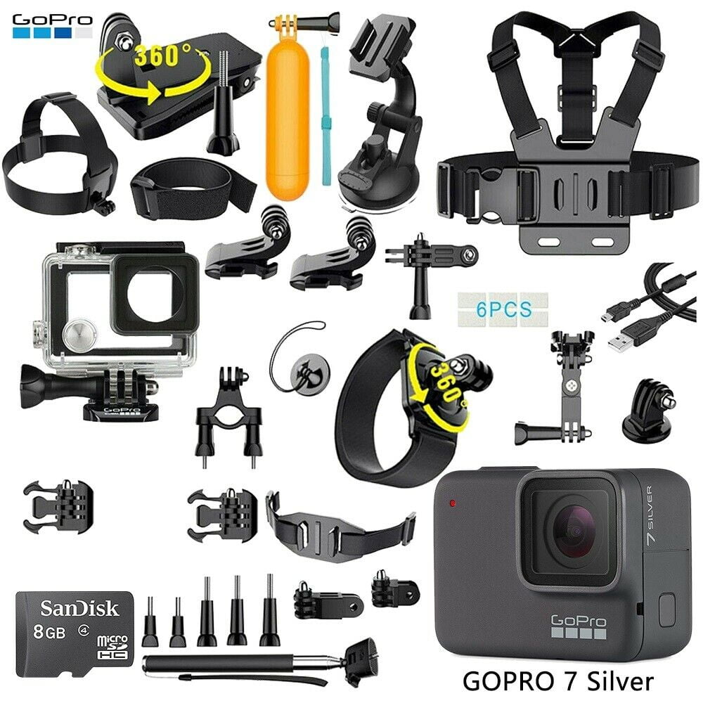 Gopro Hero7 Silver Waterproof Digital Sport Camera With Touch Screen 4k Hd Video 12mp Photos 35 In 1 Action Camera Accessory Kit Renew Walmart Com