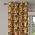 thumbnail image 2 of Ambesonne Ethnic Grommet Curtain, Bohemian Oriental Herb, 50" x 96", Olive Green Purple Pink, 2 of 6