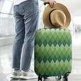 thumbnail image 2 of Green Argyle Pattern Luggage Cover Fashion Suitcase Cover Baggage Covers Fit 25-28 Inch Luggage (Go Travel), 2 of 5