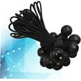 thumbnail image 2 of 25pcs Black Tarp Plastic Tarp Tent for Camping Black Bungee Cord Tarp Bungee Cords Gazebo Tarp Tie Down Cords Camping Accessories Tie Down Elastic Cord Tie Down Ball Bungee Lace up, 2 of 5