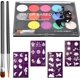 thumbnail image 1 of KAIYANG Kit de pintura facial, paleta de maquillaje para niños, adecuado para festivales de música, fiestas, Halloween, juegos de rol, 1 of 5