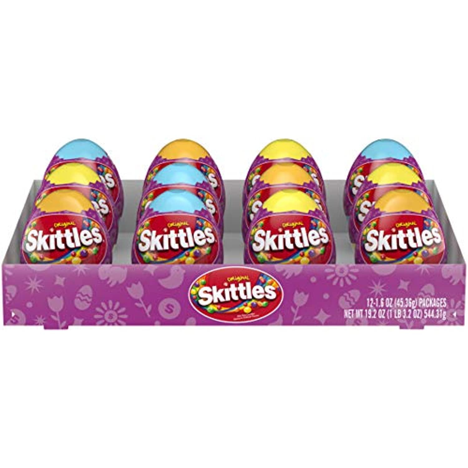 Skittles Original Candy Filled Easter Eggs, (Pack Of 12)