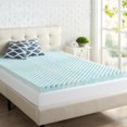 thumbnail image 1 of Priage  3" Swirl Gel Memory Foam Mattress Topper, 1 of 5