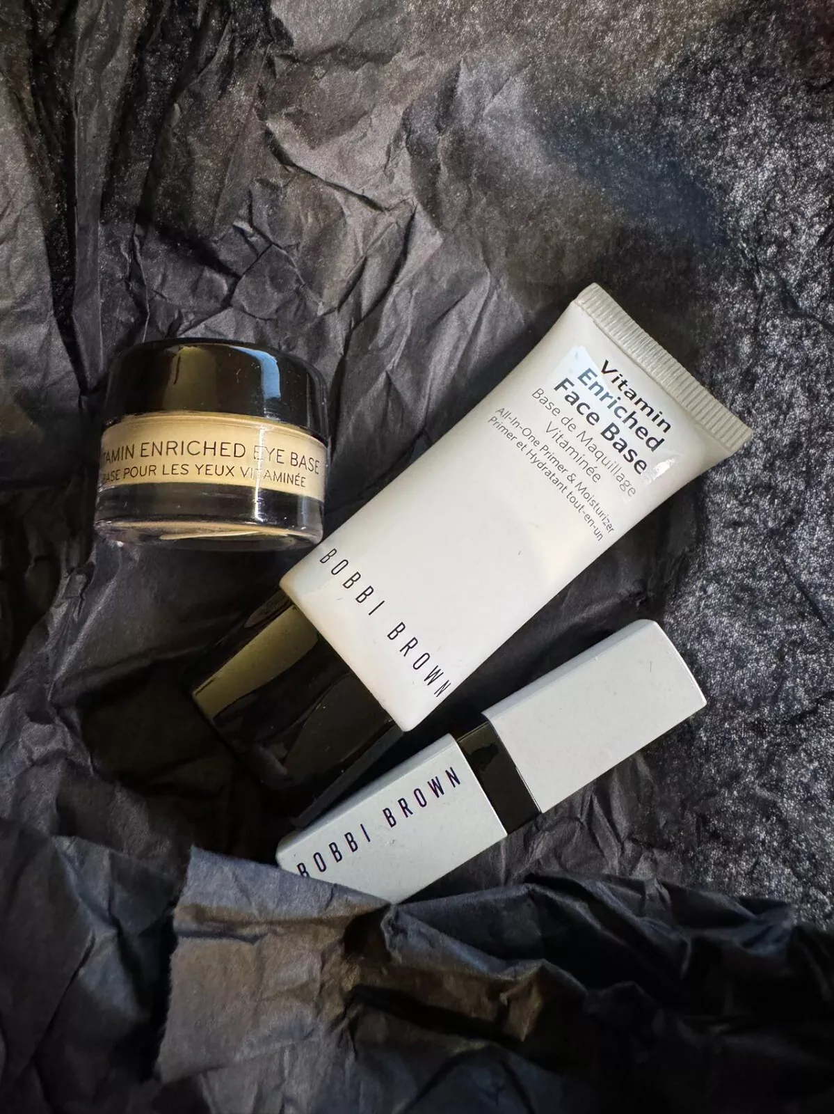 Bobbi Brown Elevated Essentials Skincare Set- Travel Vitamin Enriched Face Base, Eye Base, & Extra Lip Tint