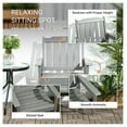 thumbnail image 4 of Gray Outdoor Dining Chairs - Plastic Patio Armchair with Slatted Back - HDPE Lawn Furniture for Garden, Poolside, 4 of 9