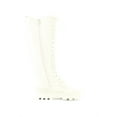 thumbnail image 3 of Circus by Sam Edelman Ina Ivory Round Toe Lace Up Zipper Block Heel Tall Boots (Ivory, 8), 3 of 8