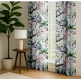 thumbnail image 4 of Vargottam Cotton Rod Pocket/Back Tab Curtains - 96" Floor-Length Drapes for Long Doors or Large Windows - Light Filtering, 3-in-1 Header - Set of 2, 52"x96" - Animal & Bloom Pattern (Pink), 4 of 8