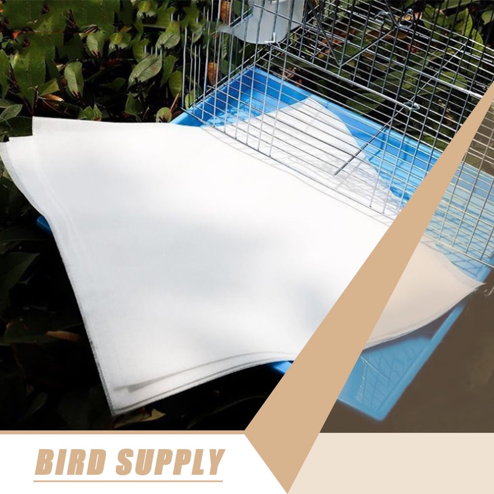 100pcs Bird Cage Bottom Tray Paper Parrot Cage Disposable Absorbent