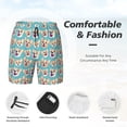 thumbnail image 3 of Balery Cute Corgi Head Bañador para hombre, shorts de playa de secado rápido con entrepierna y forro de compresión-Large, 3 of 6