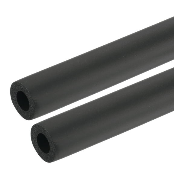 2pcs 0.3 Meter Pipe Insulation Tube 3/8"(10mm) ID 0.79"(20mm) OD Foam Tubing for Handle Grip Support, Black