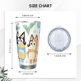 thumbnail image 4 of Masiiu Bluey Print 20OZ Car Cup for Travel, Insulated Stainless Steel Cup, Leak-Proof Lid with Straw and Direct Drinking Opening-Without Straw, 4 of 8