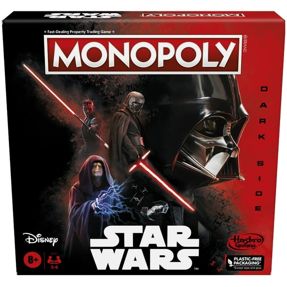 Monopoly Disney Star Wars Dark Side Edition Board Game for Kids and Family Ages 8 and Up