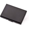 thumbnail image 1 of Cartera para tarjetas de crédito de acero inoxidable negra para guardar tarjetas de débito y documentos de identidad, 1 of 4