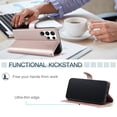 thumbnail image 3 of Samsung Galaxy S24 Ultra 5G Case,Wallet Pu Leather Flip Cover Card Holder Magnetic Stand, 3 of 5