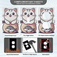 thumbnail image 3 of Yayeee Blank Wall Plate Cover 1-Gang 4.5"x2.7" Home Unused Decorative Outlet, White Cute Cat, 3 of 7