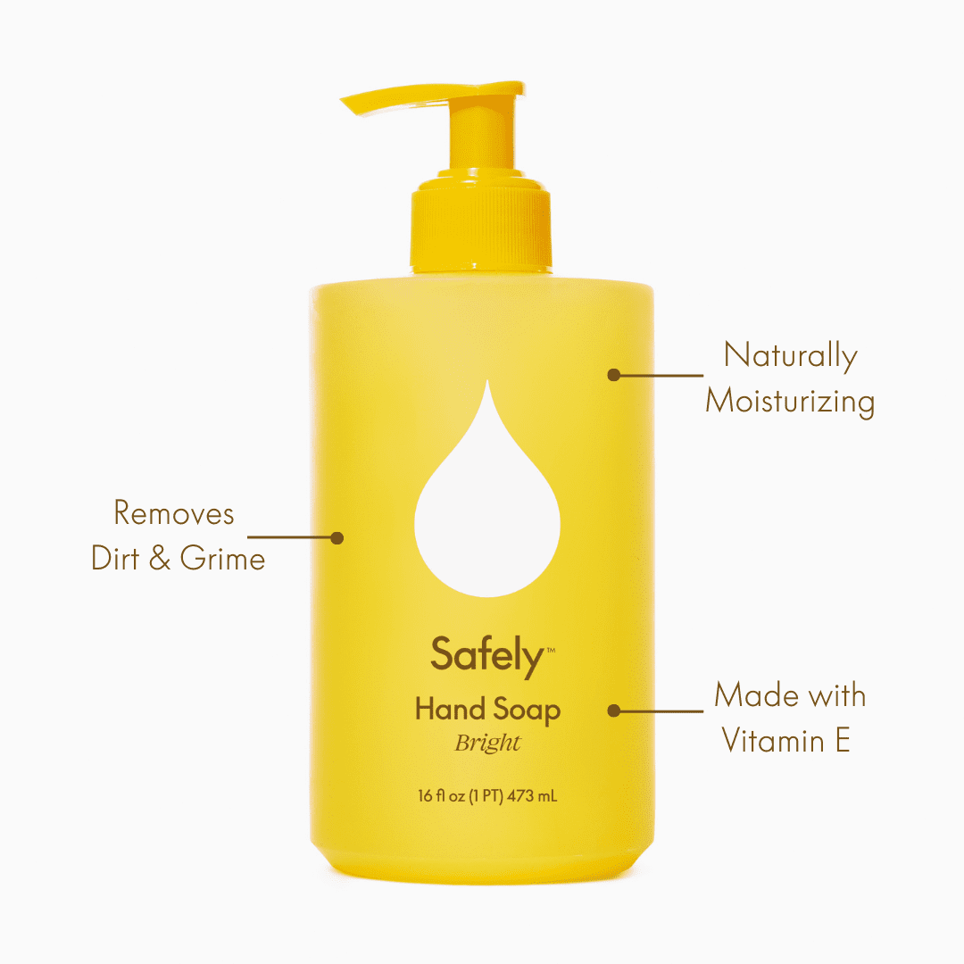 Safely Hand Soap, Naturally Moisturizing & Hydrating, Bright Scent, 16 fl oz
