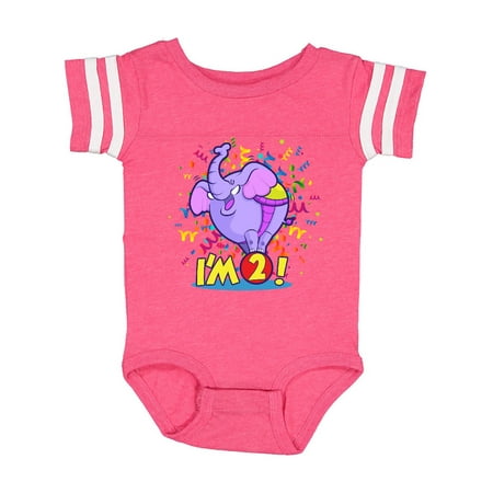 

Inktastic I m Two Elephant Gift Baby Boy or Baby Girl Bodysuit