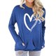 thumbnail image 3 of Forro polar de manga larga camiseta de manga larga cuello redondo polar con bolsillo transpirable fibra de poliéster mujer Top Wear azul XXL ANGGREK Otros, 3 of 3
