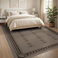 thumbnail image 3 of ODIKA 8'x10' Brown Earthy Geometric Washable Area Rug Modern Symmetry with Art Durable, Non-Slip for Living Room, Under Sectional, Family, 3 of 7