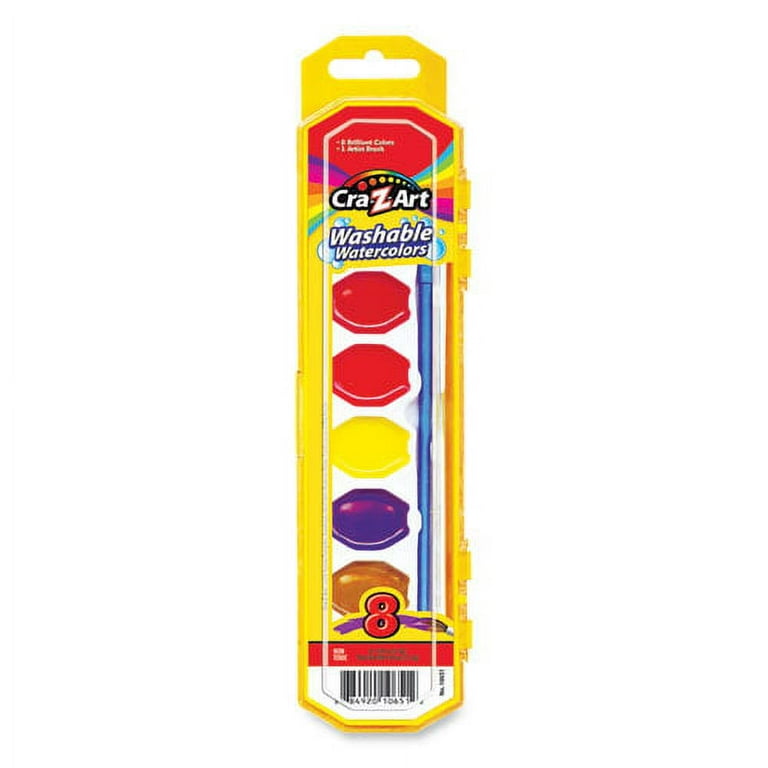 Washable Watercolor Paint, 8 Assorted Colors, Palette Tray Washable Watercolor Paint, 8 Assorted Colors, Palette Tray