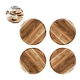 thumbnail image 4 of 4pcs Wooden Plates Multipurpose Serving Dishes Reusable Easy to Clean Reusable Serving Tray for Home Kitchen Restaurant Party Banquet, 4 of 9