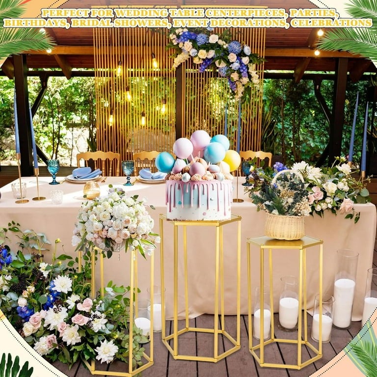 Zonon 4 Pcs Wedding Flower Stand Metal Flower Floor Vase Zonon 4 Pcs Wedding Flower Stand Metal Flower Floor Vase
