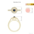 thumbnail image 5 of ANGARA Natural Vintage Style Sapphire Halo Ring with Milgrain Detailing in 14K Yellow Gold for Women (Size-3.5mm) | September Birthstone, Anniversary, Jewelry Gift for Women | Natural Sapphire Ring, 5 of 9