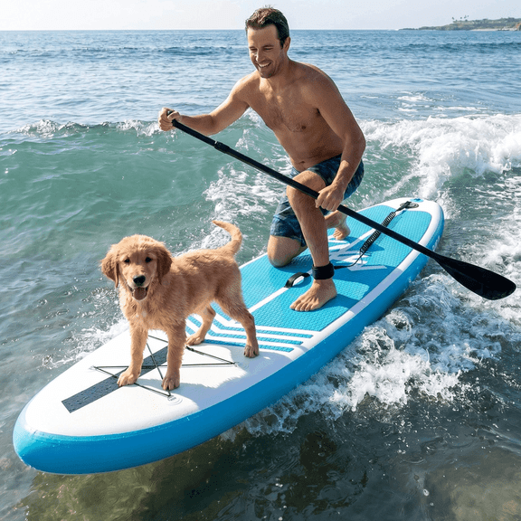 Naipo Planche à Pagaie Gonflable Planche à Pagaie Stand-up SUP avec Accessoires de Planche à Pagaie Stand-up Premium et Plateau Antidérapant Sac à Dos ISUP Laisse de Pagaie Pompe Planche à Pagaie pour Adulte & Jeune & Enfant