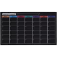 thumbnail image 1 of Magnetic Schedule Board Dry Erase Fridge Calendar Plastic Magnetic Monthly Calendar Planner Message Boards Removable Whiteboard Organizer Planner Black, 1 of 8