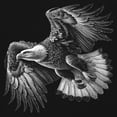 thumbnail image 3 of Flying Eagle Portrait Sweatshirt Soaring Patriotic Symbol of Freedom American Bird Wings Wildlife Nature Crewneck, 3 of 7