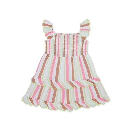 

Wonder Nation Baby and Toddler Girl Smocked Sun Dress Sizes 12M-5T