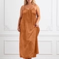 thumbnail image 5 of Glisme Casual Dresses For Women Plus Size Dress Sleeveless Loose Backless Maxi Robe Housecoat Wear Summer Outfit Orange Sundress Party Dresses, 5 of 6