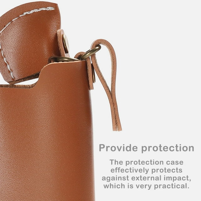Étui de Protection Rétractable pour Allume-Feu Randonnée Camping Voyage Barbecue Sac de Protection Coupe-Vent Marron