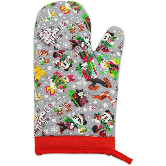 Disney Parks Nordic Winter Santa Mickey and Friends Oven Mitt New with Tags
