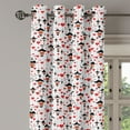 thumbnail image 2 of Ambesonne Valentines Grommet Curtain, Ornate Hearts, 50" x 72", Orange Red Black, 2 of 6