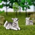 thumbnail image 4 of Naierhg Resin Simulation Husky Dog Animal Figurine Miniature Fairy Garden Bonsai Decor, 4 of 8
