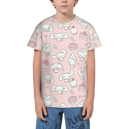 

Cinnamoroll Teenagers Gifts For Teen Boys & Girls Short Sleeve Classic Fit T-Shirt，Sizes Xs-Xl